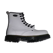 Botas Piel Blancas Dr Alternativa Rocker Punk Martens Gotic