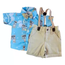 Roupa Infantil Urso Baloeiro Menino Tematico Aniversario