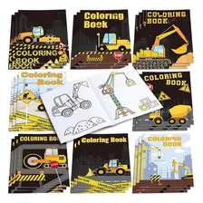 24 Piezas Libro Para Colorear De Camiones De Construcci...