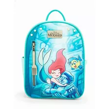 Disney Mini Mochila La Sirenita Ariel Y Eric Estatua 