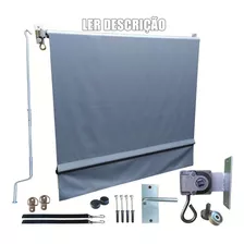 Toldo Retrátil Cortina Porta 1,10 X 2,20 Lona + Kit Peças