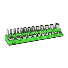 Organizador Para Herramientas Socket 26 Piezas Verde