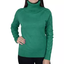 Blusa Feminina Mochine Tricot Gola Alta Verde - Trfi83530