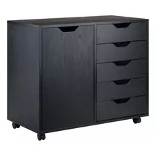 Winsome 20630ww Halifax Organizador De Madera Color Negro