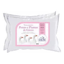 Kit 2 Travesseiro 95% Pena De Ganso 5% Pluma De Ganso Daune 