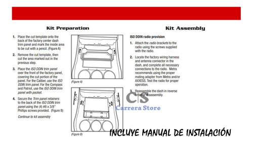 Base Frente Adaptador Estereo Jeep Patriot 2007 2008 2 Din Foto 5