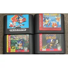 Lote De Jogos Mega Drive Sonic