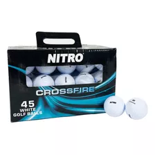 Pelotas Bolas De Golf Nitro Crossfire 45 Unidades Blanco