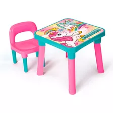 Mesinha Infantil Mesa Criança Menino Menina Cadeira + Brinde