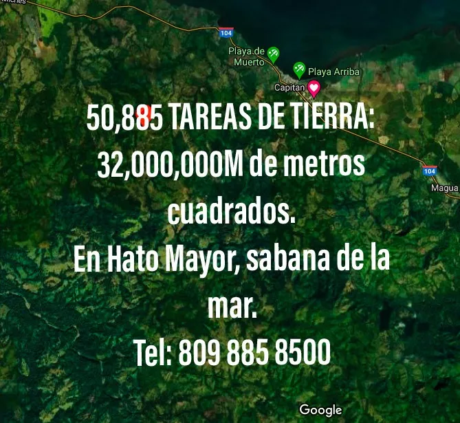 Treinta Y Dos Millones De Metros Cuadrados En Hato Mayor Rd.