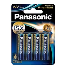 Pilha Alcalina Premium Panasonic 1,5v Aa4 3105