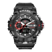 Smael Hombre Led Reloj Militar Dial Dual Táctico Camping