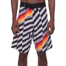 Bermuda Masculina Boardshort Onbongo Glitc Branca D984a