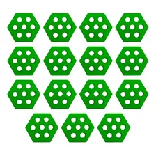 15 Piezas De Almohadillas De Tracción Hexagonales Verde