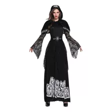Disfraz De Bruja De Vampiro Para Halloween, Vestido Elegante