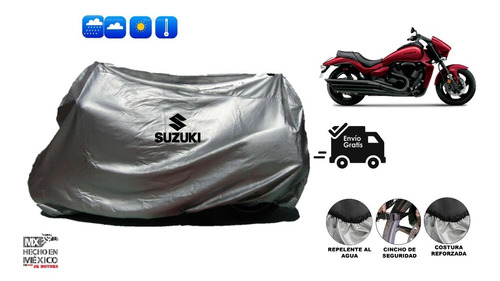 Funda Afelpada 100%impermeable Para Moto Suzuki Boulevard Foto 2