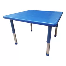 Mesa Infantil 88x88 Azul Importway Com Pés Altura Ajustáveis