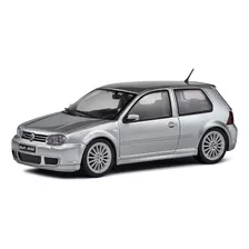 Miniatura Volkswagen Golf Iv R32 2003 Prata 1:43 Solido Cor Prateado