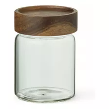 Recipiente Borosilicato Tapa De Madera 335ml