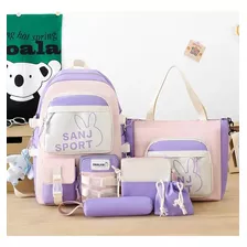 Mochila 5 En 1 Para Mujer, Con Múltiples Bolsillos, Mochila