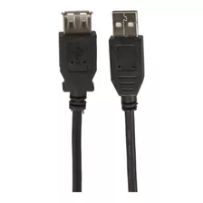 Cabo Usb Extensor A Macho X A Femea 2.0 1,8m Preto