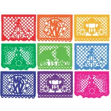 Decoración Papel Picado Mis Xv Años 10 Tiras De 5m Colores.