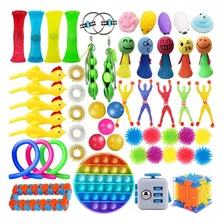 54 Peças Fidget Push Pop It Brinquedos Sensoriais Caixa Mist