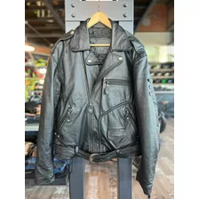 Campera Cuero Harley- Davidson Black Usada En Tiendamoto