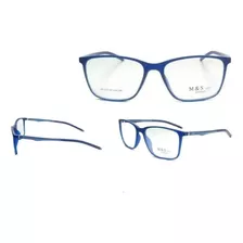 Lentes Monturas Azul Mate Brazos Metal