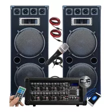 2 Bafles Doble 15 Consola Soundxtreme 8200 Usb Bluetooth Cjf