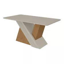 Mesa De Jantar 170x90cm Tampo Mdf/vidro Vênus Móveis Lopas