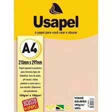 Papel Vergê Salmão 180g/m 50fls Usapel