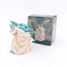 Mini Figura Baby Yoda Star Wars De Colección