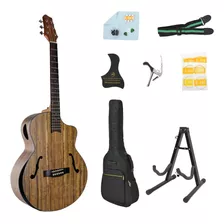 Guitarra Acustica Nogal 40 Pulgadas + Accesorios Calidad