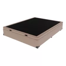 Cama Box Com Baú Casal Bege Comfort Prime