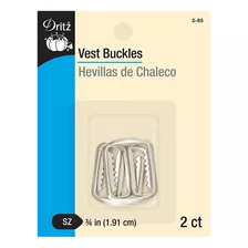 Dritz 2-65 Hebillas Para Chaleco, Níquel, 3/4 Pulgadas, 2 .