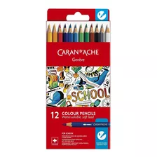 Caran Dache Lapices Linea Escolar Acuarelables X 12 Carton