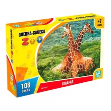 Quebra Cabeça Zoo Girafas 108pcs Nig