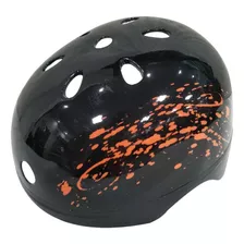 Capacete Juvenil Pro Unitoys Ref.1375 - Preto/laranja Cor Preto Tamanho Único