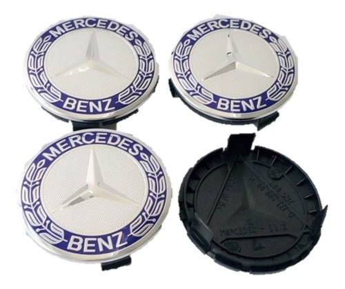 Foto de Centro Tapa Rin Mercedes Benz 75mm W203 Emblema Cubo Set X4