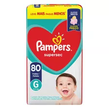 Fraldas Pampers Supersec G 80 U