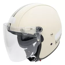 Capacete Moto Aberto Retro Custom Old School Couro Full Face Cor Viseira Cristal Tamanho Do Capacete M - Veste 57/58