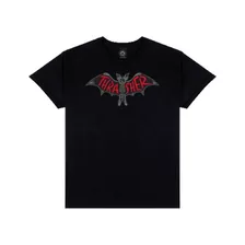 Remera Thrasher Modelo Bat Negro Rojo Nueva Colección