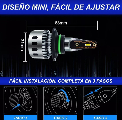 Par Focos Led Csp Para Las Nieblas Hyundai Accent Gls 2022 Foto 2