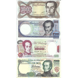 Set Excelentes Billetes Venezolanos Nuevos. Años 1989 A 1998