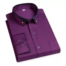 Camisas De Vestir Para Hombre, Camisa Con Botones, Antiarrug