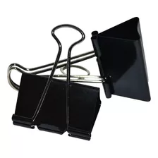 Prendedor De Papel Binder Clip 32 Mm Caixa Com 24 Unidades Cor Preto