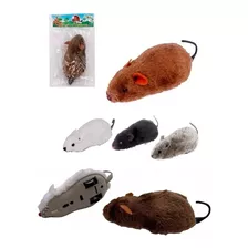 Kit 10 Ratinho A Fricção Pelúcia Animais Brinquedo Cães Gato