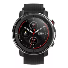 Smartwatch Amazfit Sport Stratos 3 1.34 Caixa 48.6mm De Aço Inoxidável Preta, Pulseira Black E O Arco De Cerâmica De Zircónio A1929