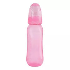 Mamadeira Bico Ortodôntico Silicone 240ml Rosa Florido